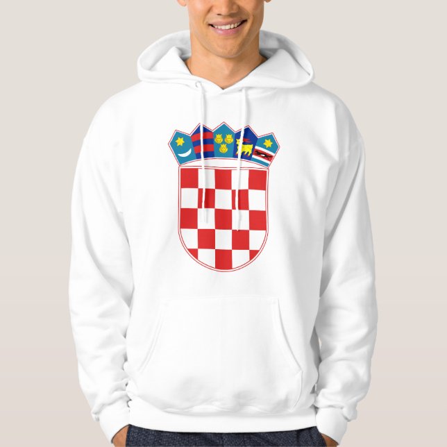 Kroatien-Wappen Stunde Hrvatska Hoodie (Vorderseite)