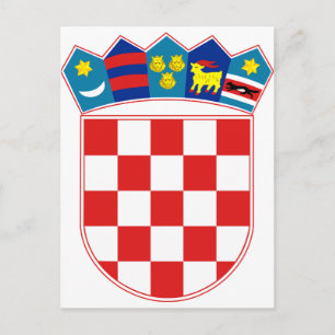 Kroatien-Wappen Stunde Hrvatska Postkarte