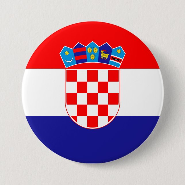 Kroatienflagge Button (Vorderseite)