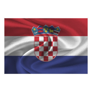 Kroatienflagge Fotodruck