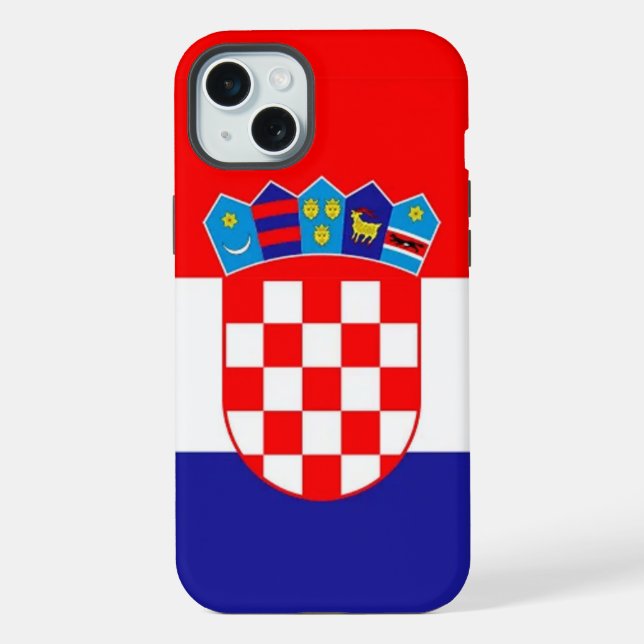 Kroatienflagge iPhone Hülle (Rückseite)