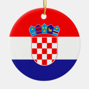 Kroatienflagge Keramik Ornament