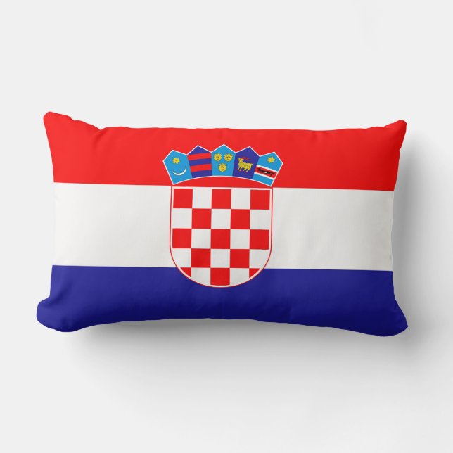Kroatienflagge Lendenkissen (Vorderseite)