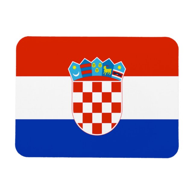 Kroatienflagge Magnet (Horizontal)