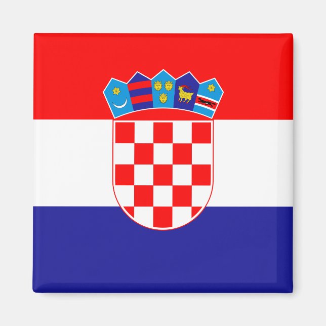 Kroatienflagge Magnet (Vorne)