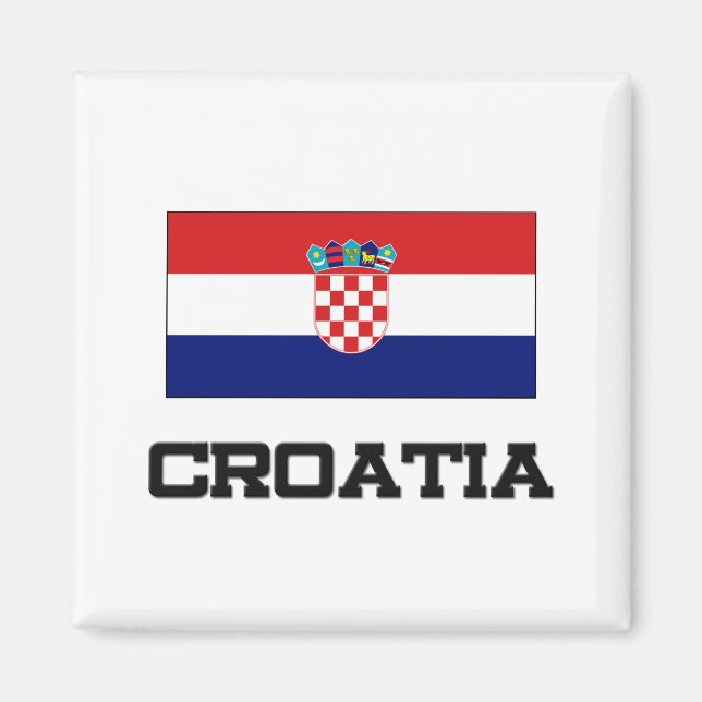 Kroatienflagge Magnet (Vorne)