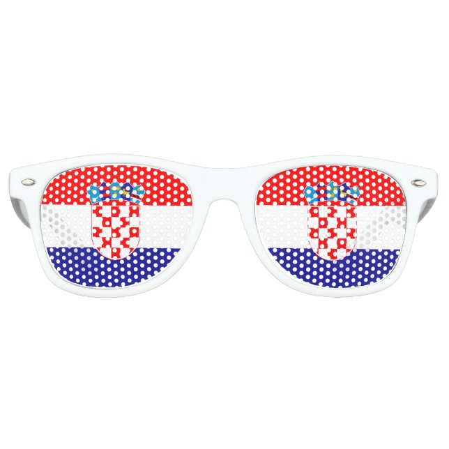 Kroatienflagge Partybrille (Vorderseite)