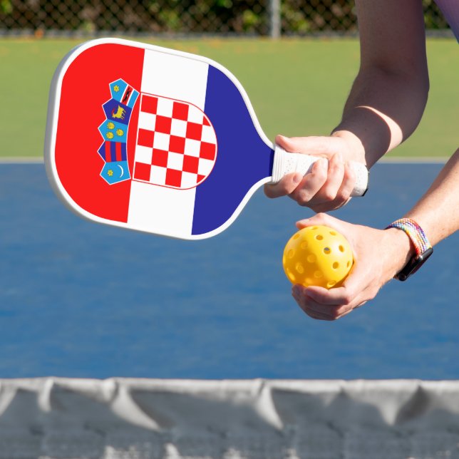 Kroatienflagge Pickleball Schläger (InSitu)