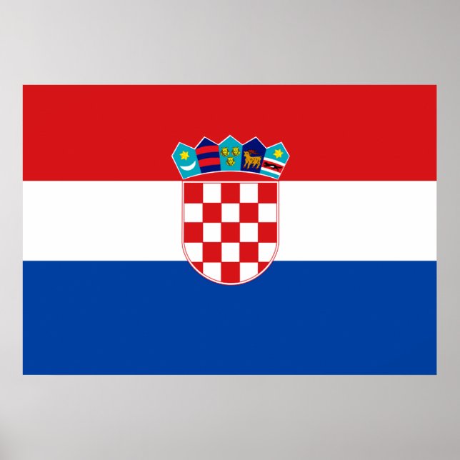 Kroatienflagge Poster (Vorne)