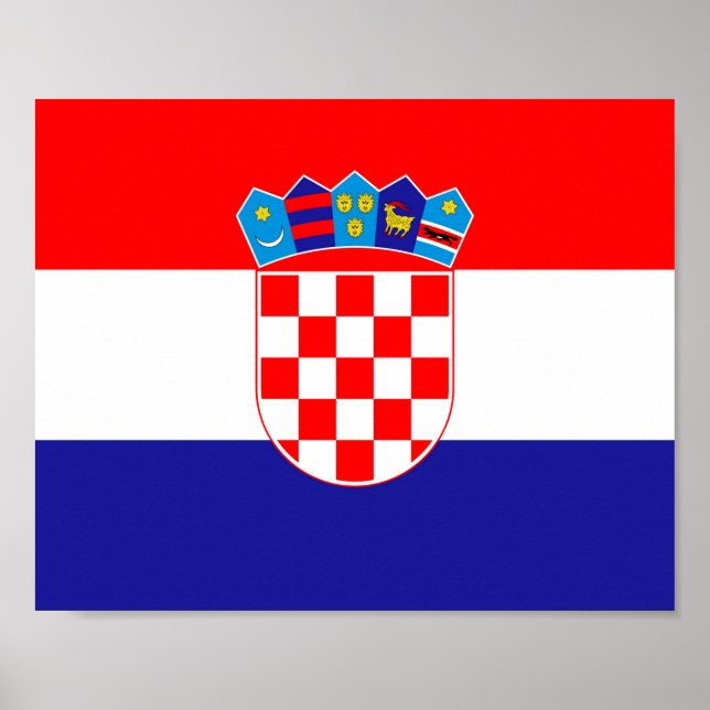 Kroatienflagge Poster (Vorne)