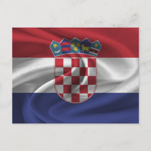 Kroatienflagge Postkarte