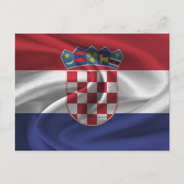Kroatienflagge Postkarte (Vorderseite)