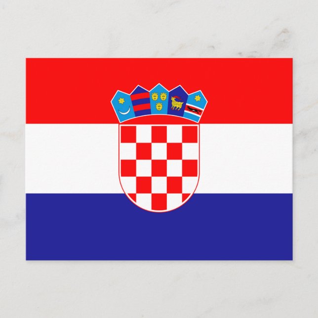 Kroatienflagge Postkarte (Vorderseite)