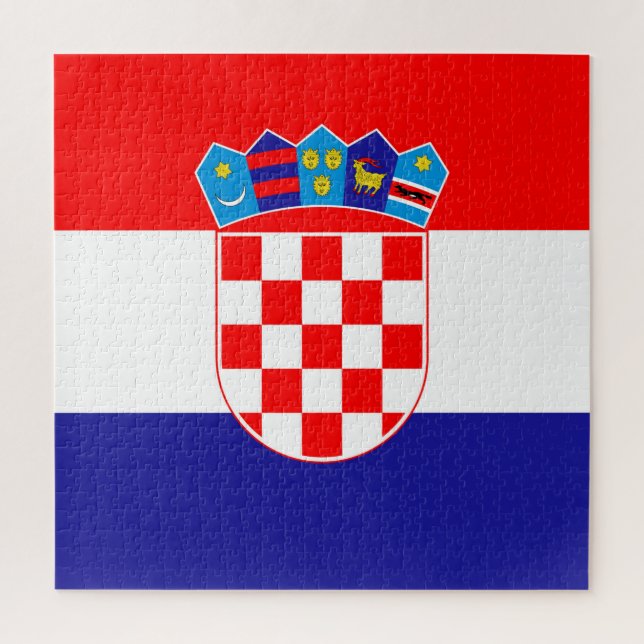 Kroatienflagge Puzzle (Vertikal)