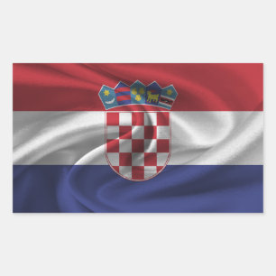 Kroatienflagge Rechteckiger Aufkleber