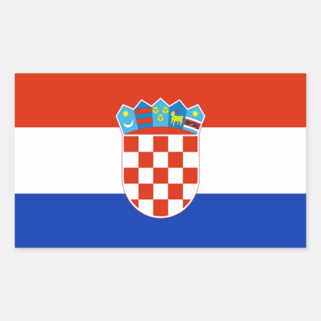 Kroatienflagge Rechteckiger Aufkleber (Vorderseite)