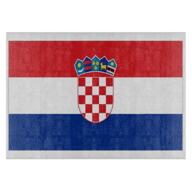 Kroatienflagge Schneidebrett (Vorderseite)