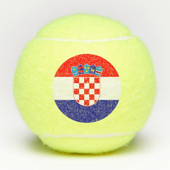 Kroatienflagge Tennisbälle (Vorderseite)