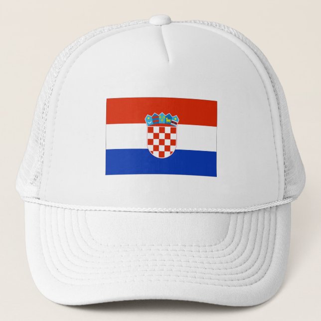 Kroatienflagge Truckerkappe (Vorderseite)
