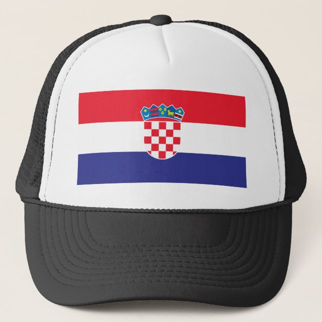 Kroatienflagge Truckerkappe (Vorderseite)