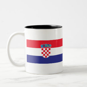 Kroatienflagge Zweifarbige Tasse