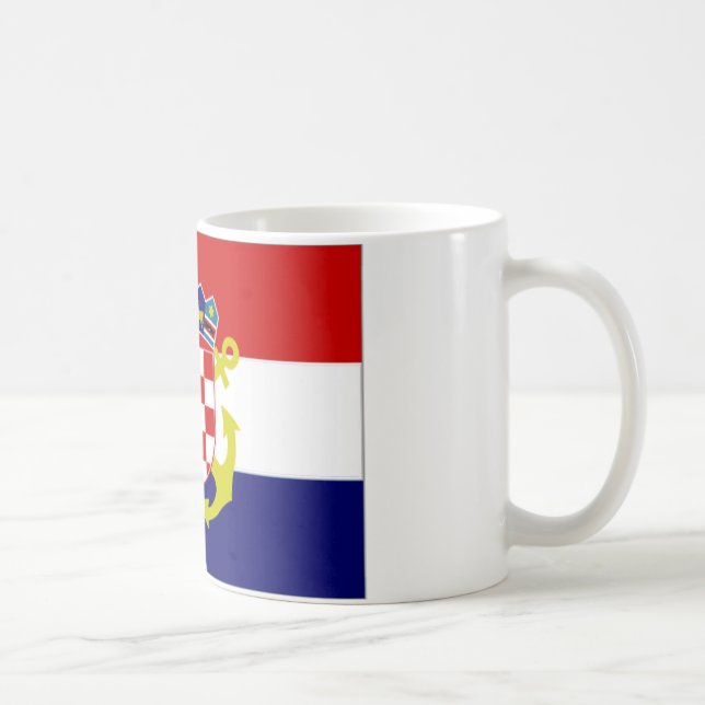 Kroatienmarinefahne-Flagge Kaffeetasse (Rechts)