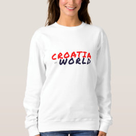 KROATIENvsWORLD + .COM White Sweatshirt