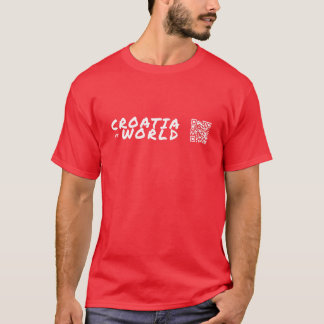 KROATIENvsWORLD + QR Rot T-Shirt