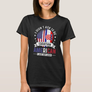 Kroatisch Amerikanische Länderflaggen Stolz Kroati T-Shirt