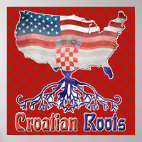 Kroatisch-amerikanisches Roots-Poster