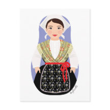 Kroatisch, istrische Matryoshka Postkarte