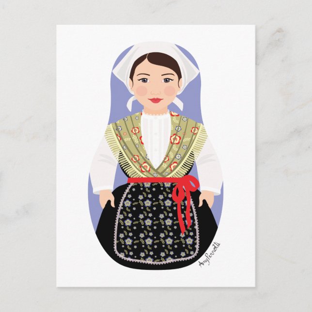 Kroatisch, istrische Matryoshka Postkarte (Vorderseite)