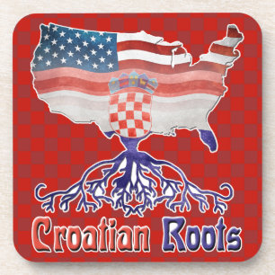 Kroatisch Roots Amerian Croat Untersetzer Set