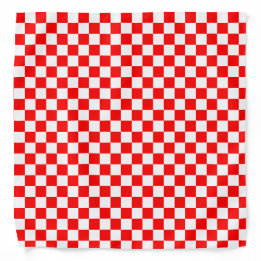 Kroatisch rotes und weißes kariertes Muster Halstuch
