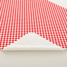 Kroatisch Rotes Weißes Schachbrettmuster Sherpadecke