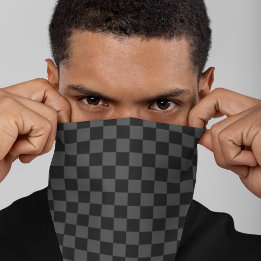Kroatisch Schwarz Graues gekreuztes Muster Bandana Halstuch