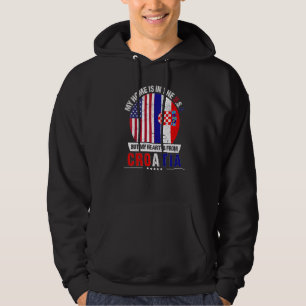 Kroatische amerikanische Patriot Herz ist aus Kroa Hoodie