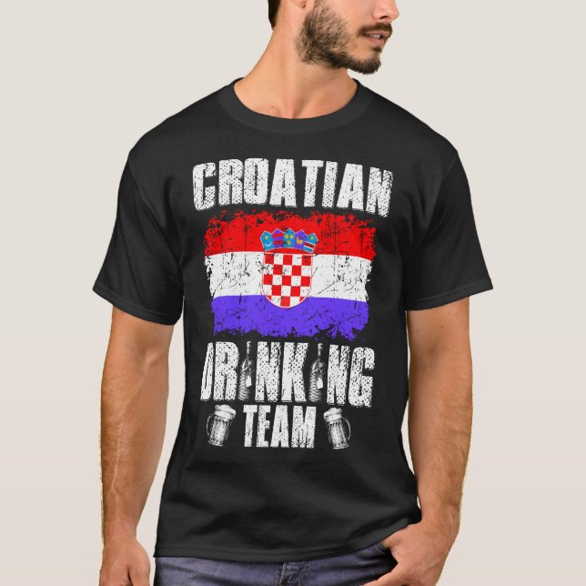 Kroatische Drink Team Weihnachtshemd T-Shirt (Vorderseite)
