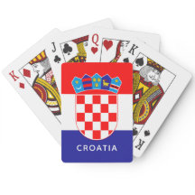 Kroatische Fahne mit anpassbarem Text