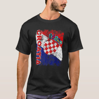 KROATISCHE FLAG Vintage kroatische Flagge KROATISC T-Shirt