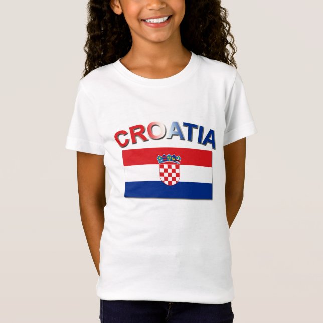 Kroatische Flagge 2 T-Shirt (Vorderseite)