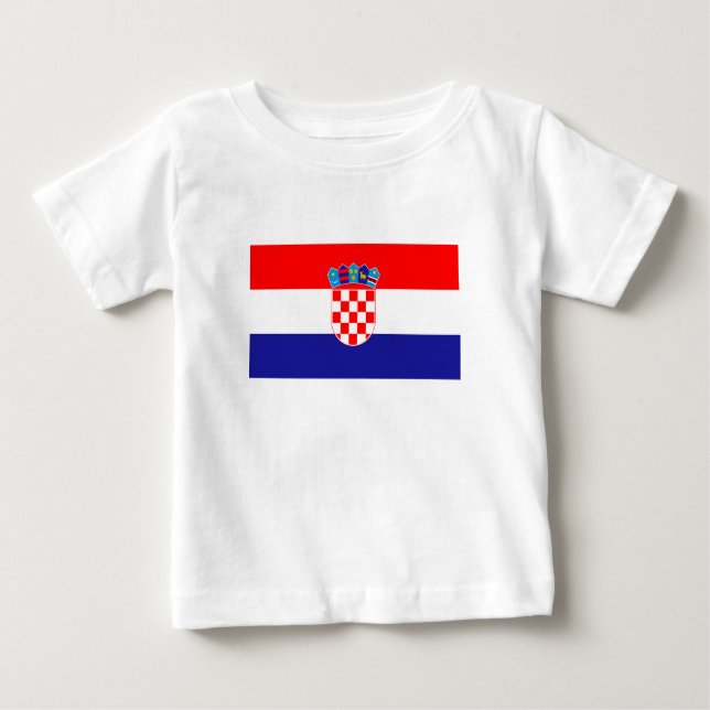 Kroatische Flagge Baby T-shirt (Vorderseite)