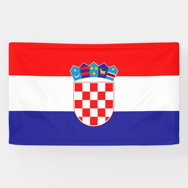 Kroatische Flagge Banner (Horizontal)