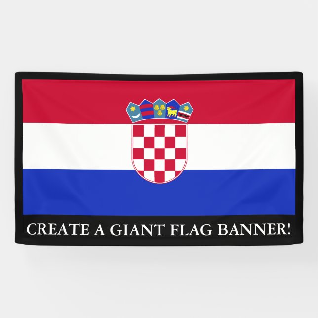 Kroatische Flagge Banner (Horizontal)