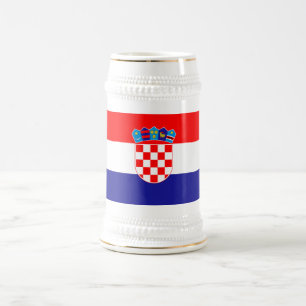 Kroatische Flagge Bierglas