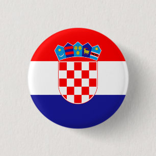 Kroatische Flagge Button