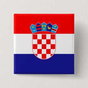 kroatische Flagge Button