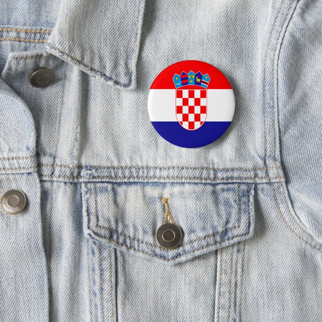 Kroatische Flagge Button (Beispiel)