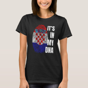 Kroatische Flagge Dna Fingerprint Kroatien T-Shirt