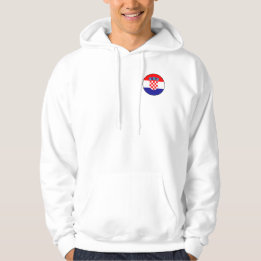 Kroatische Flagge Einfaches Round Icon Hoodie